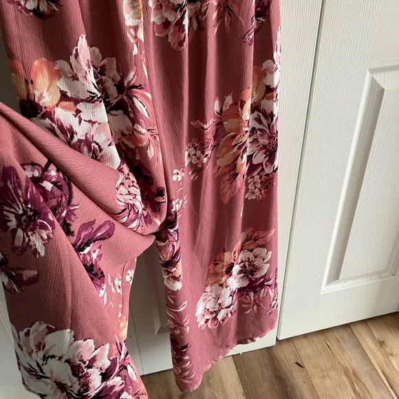 AUW Jumpsuit size 12 Large L NWT floral flowy boho New - Picture 10 of 16